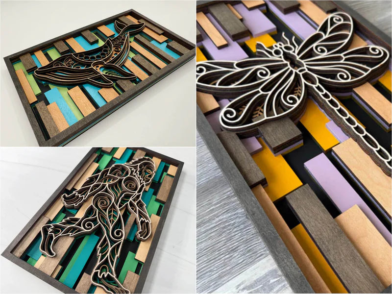 Layered Animal Sign - Dragonfly