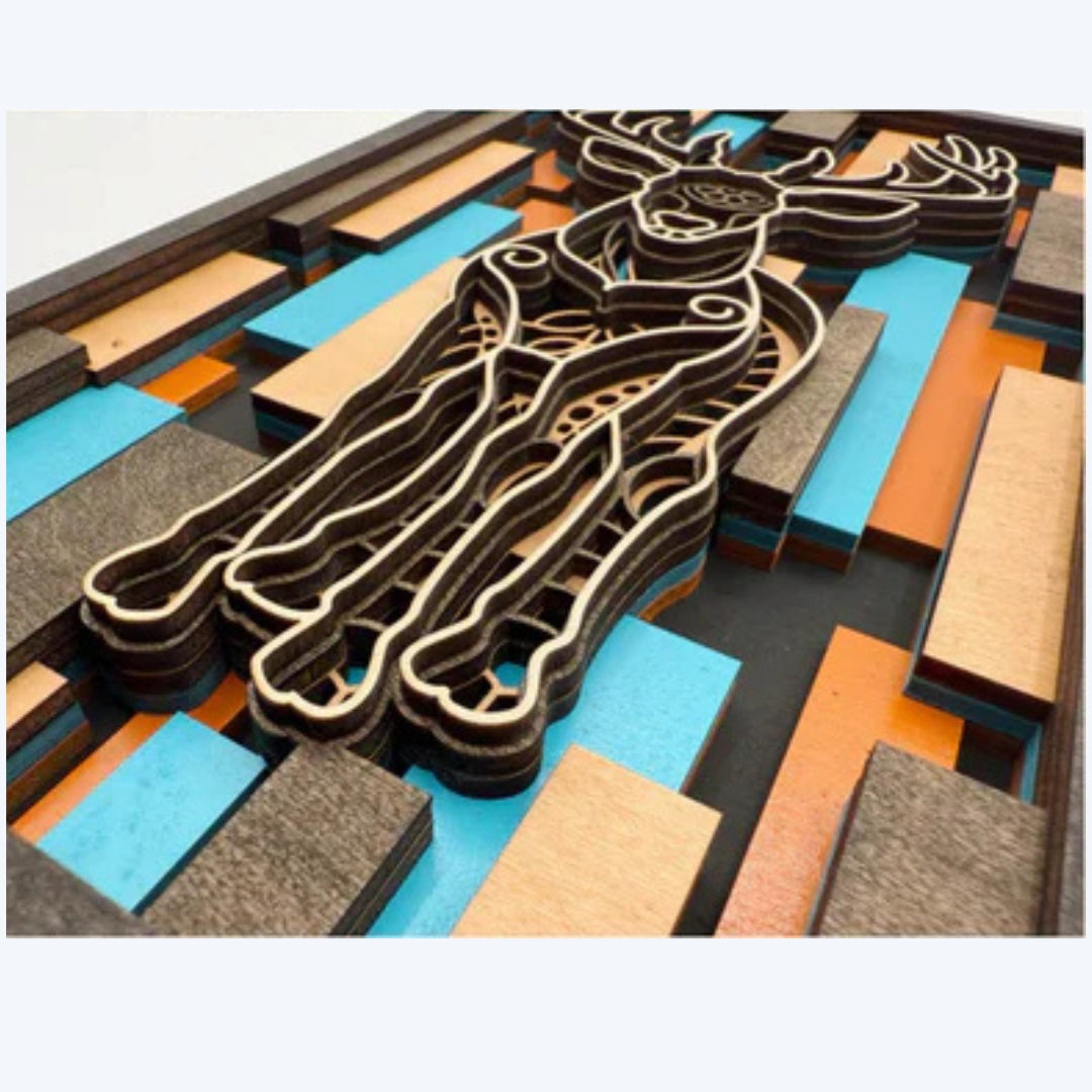 Layered Animal Sign - Buck