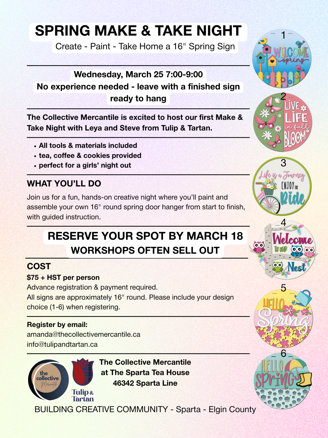 Spring Make & Take Night